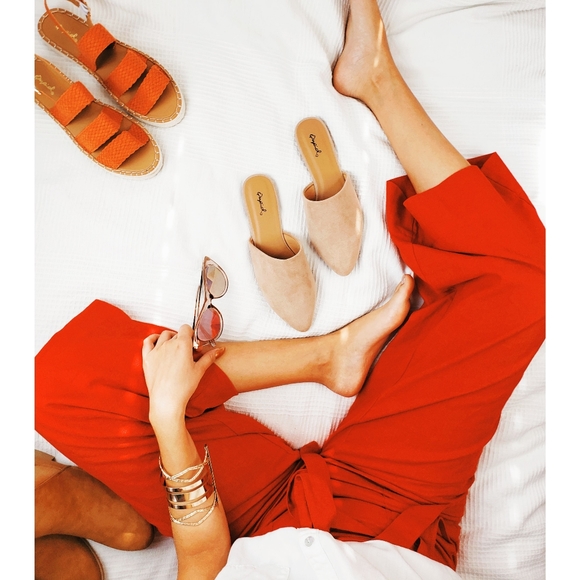 Price firm!The Marcy// warm taupe mule flat - Picture 2 of 5